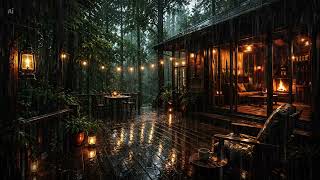 Rain Sounds for Sleeping 🌧️ Cozy Cabin in the Forest | Relaxing Rain & Nature Sounds