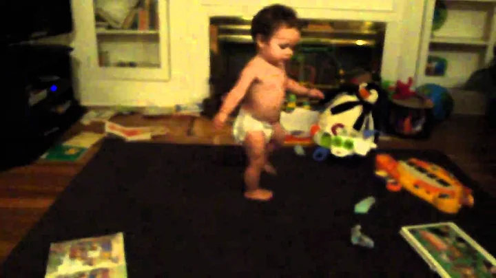 Diego learns to walk