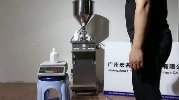 semi auto vertical filling machine with hopper to fill