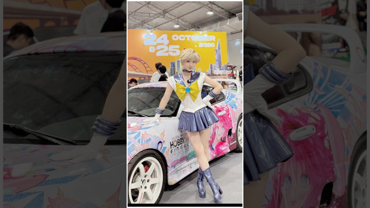 🇻🇳 ベトナムでセーラーウラヌスになってみた💙✨ #cosplay