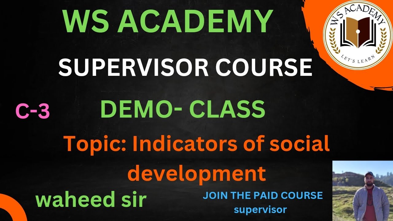 C-3 DEMO CLASS SUPERVISOR COURSE BY WAHEED SIR #wsacademy - YouTube
