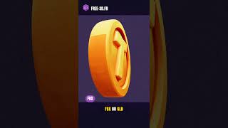 Tu veux ce piece monnaie logo en 3D ? Gratuit !
