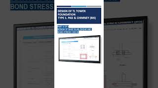 Design of Transmission tower foundation Design of Base Slab Shear and bond stress check