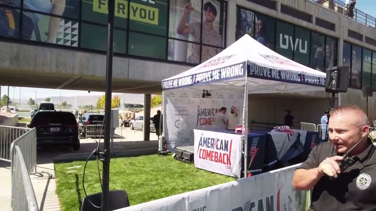 Live Footage of the Scene Directly after Charlie Kirk was Shot