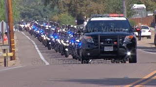 SDPD Officer Jonathan De Guzman Funeral Procession (FULL PROCESSION), El Cajon