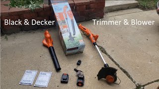 BLACK+DECKER 20V Cordless String Trimmer/Edger + Sweeper Combo Kit For  Small Yard Unboxing & Testing 