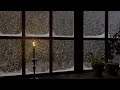 24/7 Ambiance felt from the window of the cabin on a snowy winter | Snowstorm | Blizzard