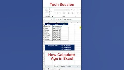 Tips & Tricks in Excel, how Calculate age in excel, excel me age kaise calculate kare