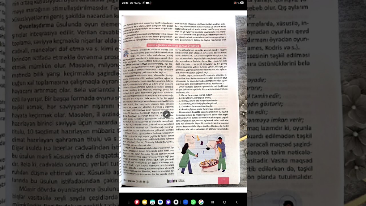 Problem , Layihə, Oyunlaşdırma və Oyun əsaslı öyrənmə✅ Birbaşa təlim✅(Aydın və qısa izah)