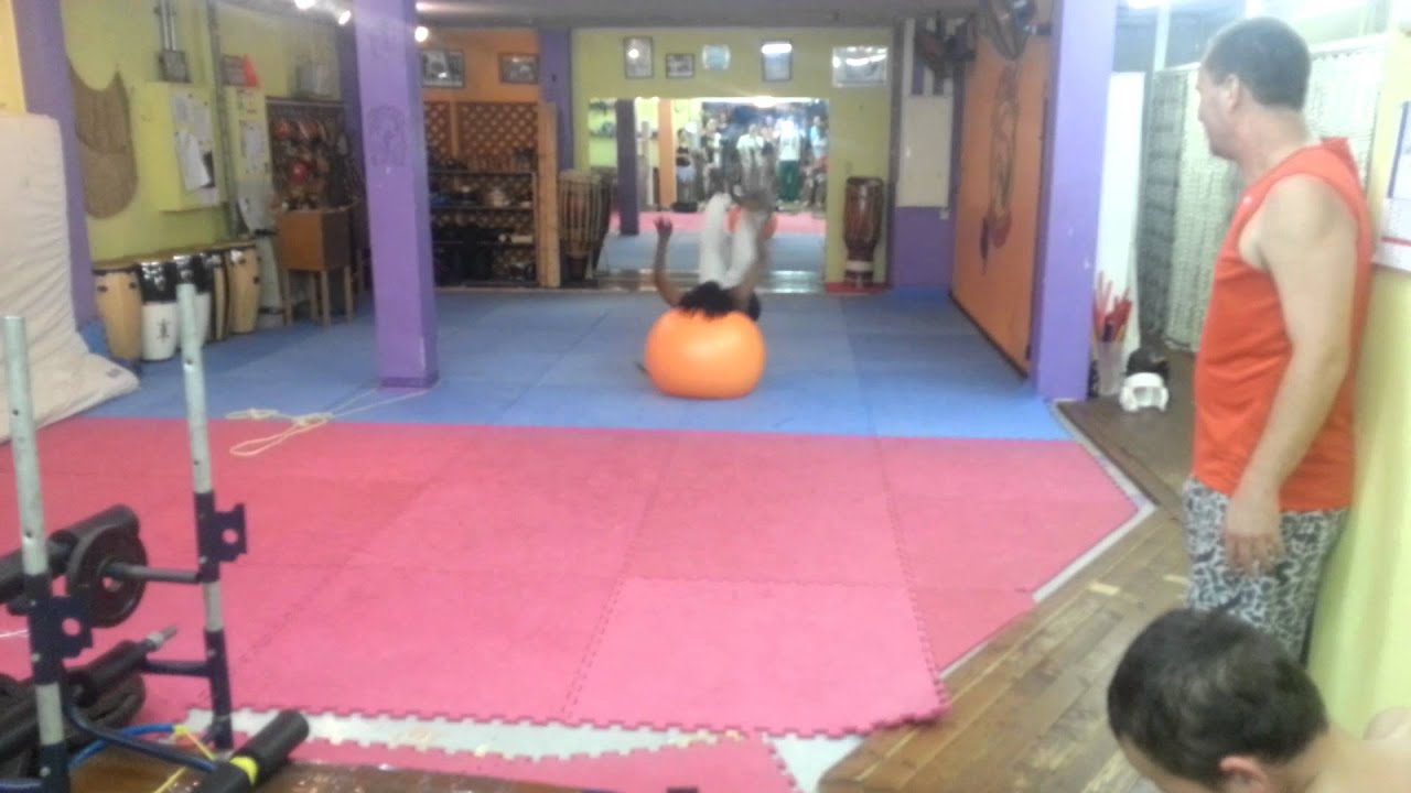 EPIC FAIL Backflip Off the Balance Ball YouTube