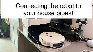 Roborock S7 Pro Ultra directly connected to clean and dirt water pipes. Fully autonomous.