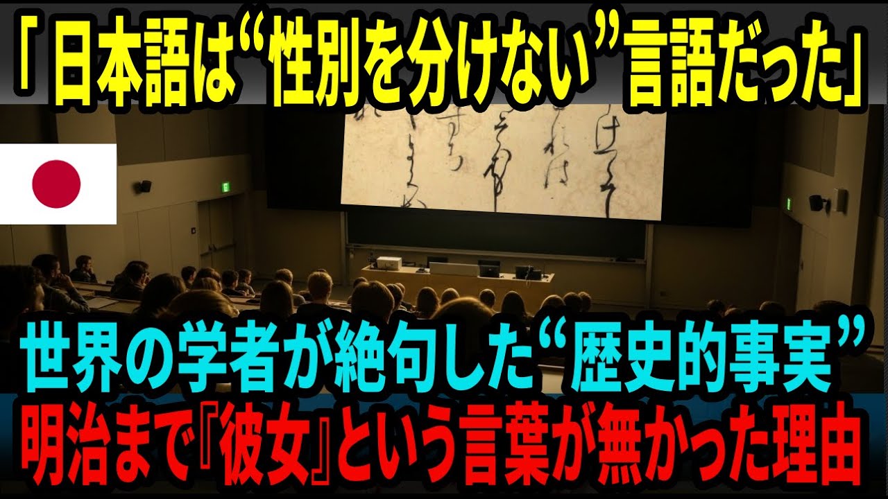 【海外の反応】『彼女』という言葉が存在しなかった日本…世界の学者が絶句した“千年の言葉の秘密”