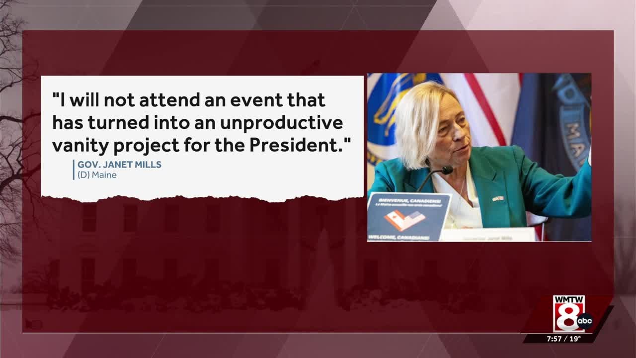 Gov. Mills backs out of annual governors' meeting with President Trump