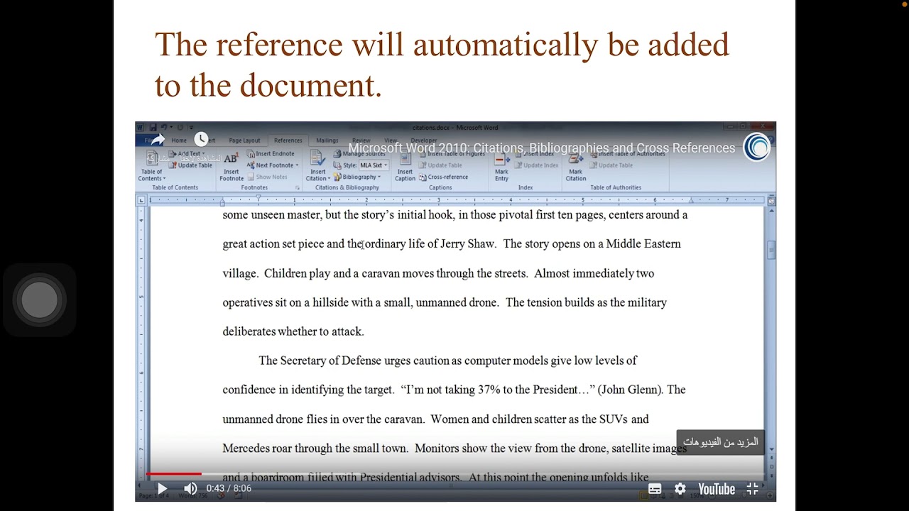 Setup Ref Setup references using Microsoft word, Dr. Marab - YouTube