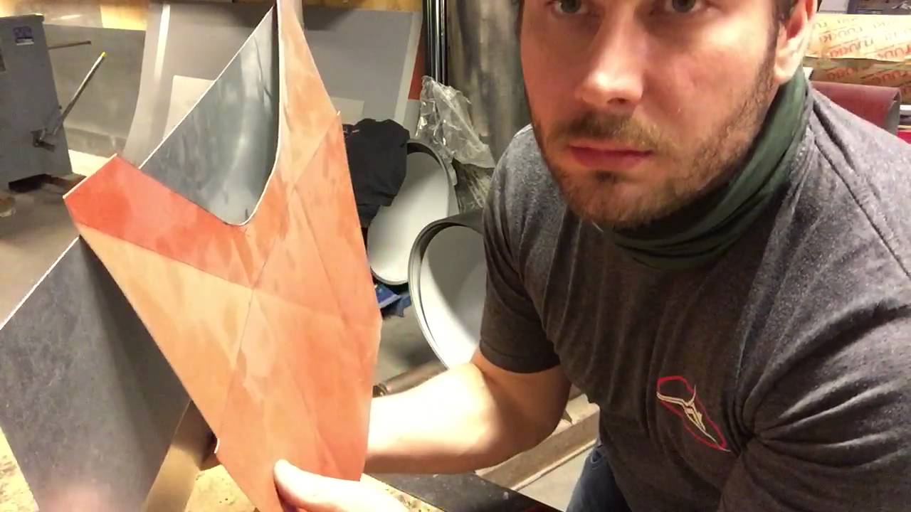 настенный желоб (утка на двойной фалец)