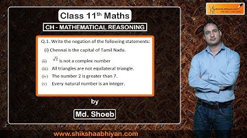 Q1 Write the negotiations of the following statements: - #CBSE Class 11 Maths