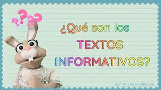 ¿Qué son los textos Informativos? - Para niños 🧒🏻