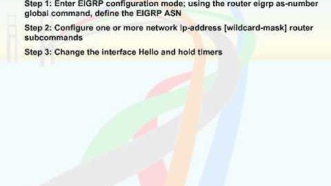 606   59  Enhanced IGRP   04  Steps to Configure EIGRP