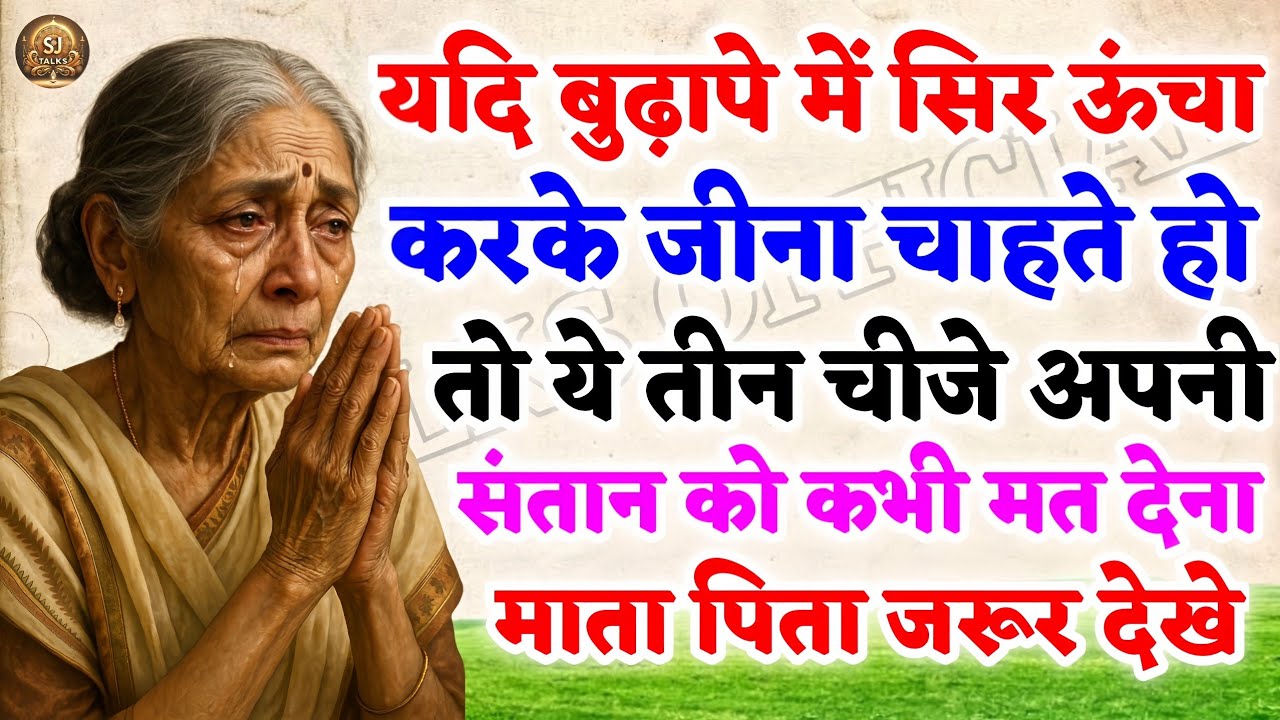अगर बुढ़ापे में सम्मान से जीना है तो अपनी संतान को ये 3 चीज़ें कभी मत देना | SJ TALKS