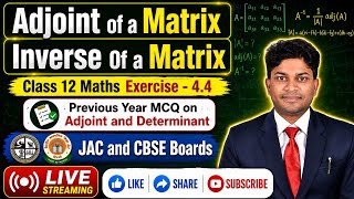 Adjoint of a Matrix // Inverse Of a Matrix // Class 12 Maths Ex- 4.4 | Previous Year MCQ on Adjoint