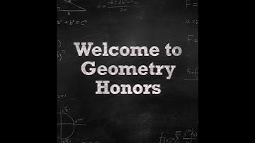 Welcome to Geometry Honors