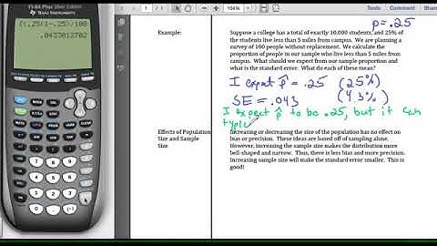 STA2023 Chapter 7 Video 4 Precision and the Standard Error