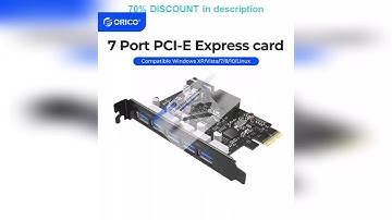 A must-have product! ORICO SuperSpeed 7 Port USB 3.0 PCI-E Express Card with a 15pin SATA Power Co