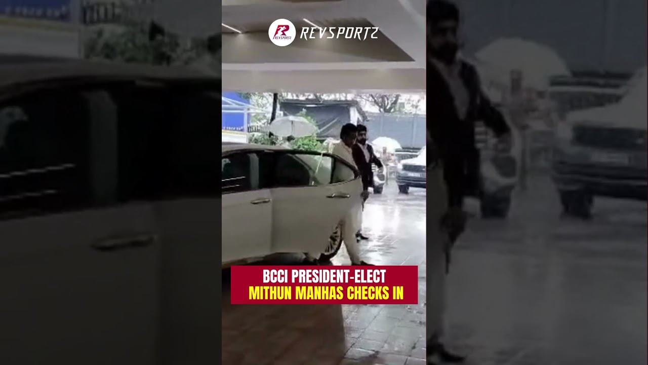 BCCI president-elect Mithun Manhas checks into the BCCI office. 