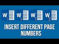 page number format in Microsoft Word | Add page number to different sections in document