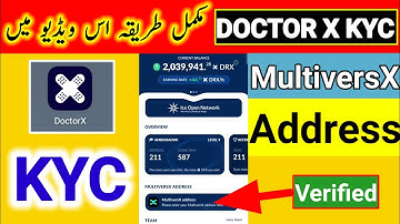 Doctor x kyc verification complete method | Doctor x multiversx address | docter x kyc | KamaiZon