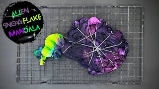 How to Tie Dye : Alien Snowflake Mandala Ice Dye TShirt Tutorial