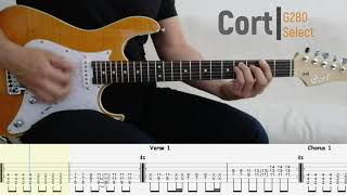 Song 2 - Blur - Standard Tuning! - Guitar Turorial - Guitar Pro Tabs - Guitar: Cort G280 Select