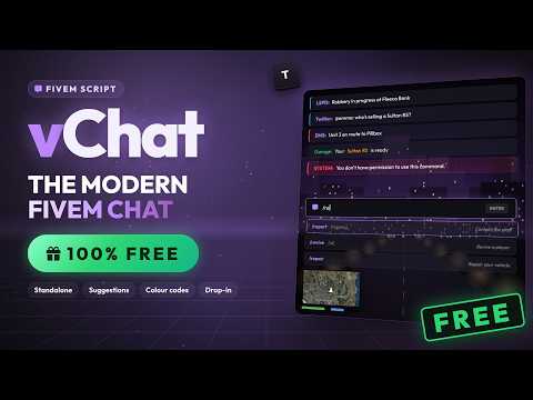 vChat – FREE Modern Chat for FiveM | Command Suggestions, History & Colour Codes