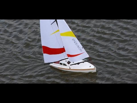 pro boat endeavor rc sail boat maiden voyage - youtube