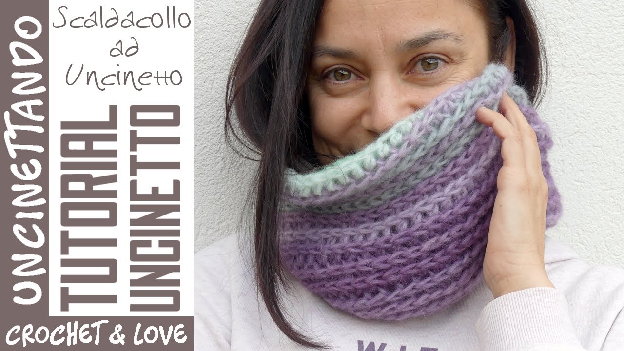 How to Make an Easy Crochet Neck Warmer (English and Spanish Subtitles) 