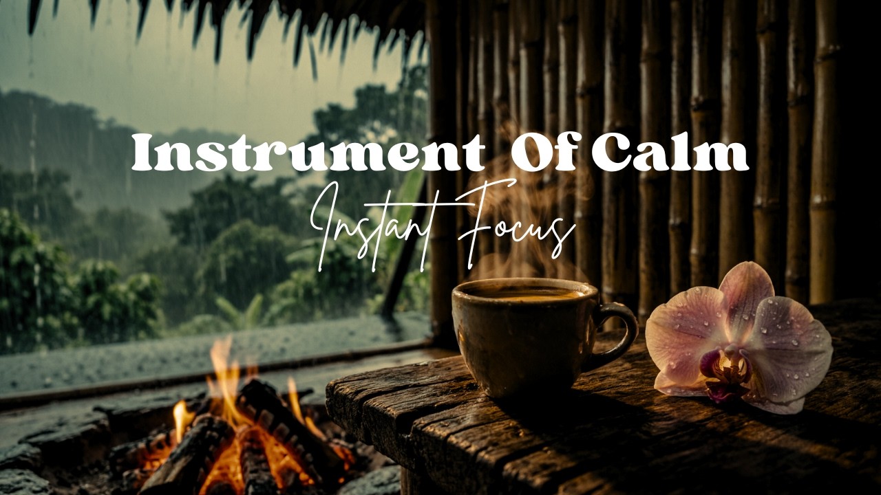 Cozy Jazz & Rain Ambience — Relaxing Smooth Jazz with Fireplace Sounds for Study & Sleep