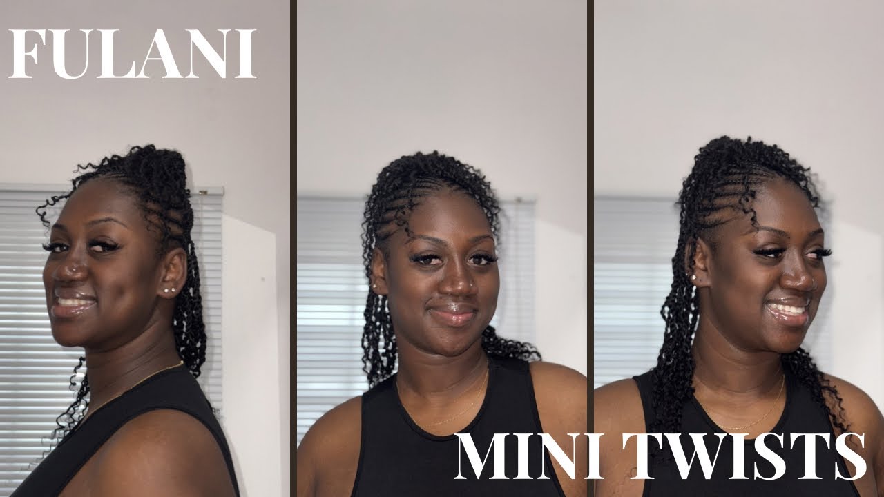 Fulani Mini Twists ft. ExyHair | Protective Hairstyle