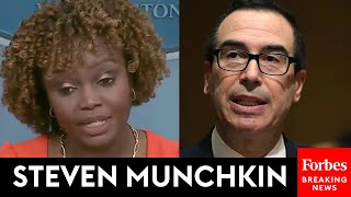 Celebrity JUST IN: Another Karine Jean-Pierre Gaffe, This Time Calling Steven Mnuchin 'Steven Munchkin' Profile