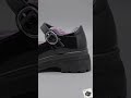 PERELLA Glossy Plain Leather Black Shoes for Girls – School & Formal Doll Shoes