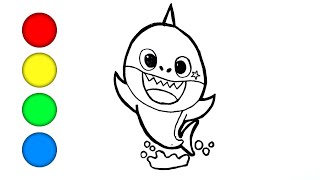 Baby shark | How to draw baby shark from pinkfong | For kids & toddler screenshot 5