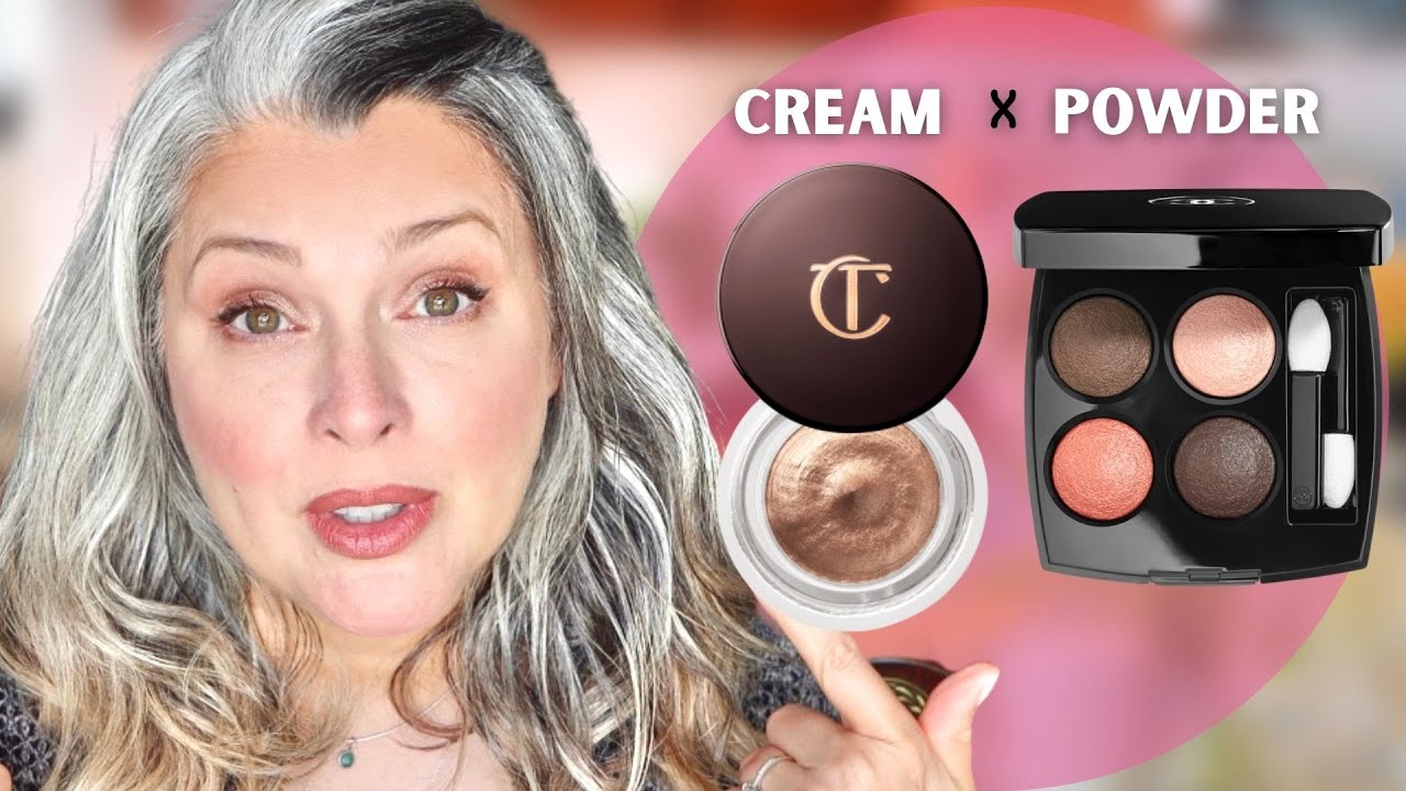 GRAY HAIR MAKEUP CREAM EYESHADOW SERIES POWDER VS CREAM with Chanel