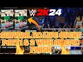 WWE 2K24 MY FACTION SURVIVAL KO PART 1&amp;2 LIVE EVENT EPIC FINISH+ PACK OPENING ALL OF THE  REWARDS