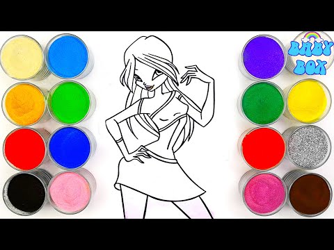 Феи Винкс , рисование песком, раскраска для детей/ BabyBox art