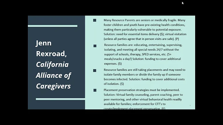 Policy Actions to Protect Children and Youth in Foster Care During the COVID 19 Pandemic