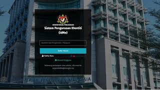 7.  Pengurusan iDMe Pengguna | Pengguna Membuat Tetapan Kata Laluan Yang Baru