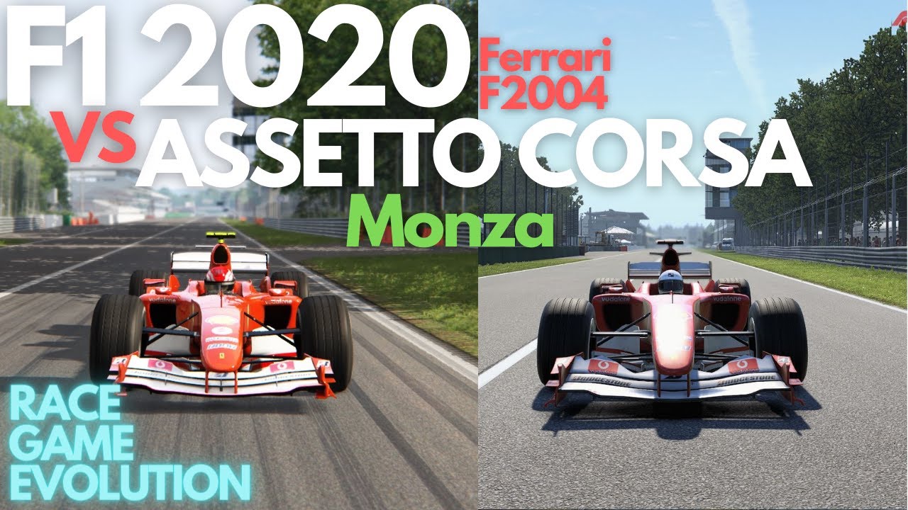 Assetto Corsa vs F1 2020 Head to Head - Ferrari F2004 - Monza