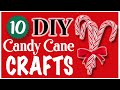 10 EASY Candy Cane Crafts! 🎄  CHRISTMAS DIY | Dollar Tree DIY