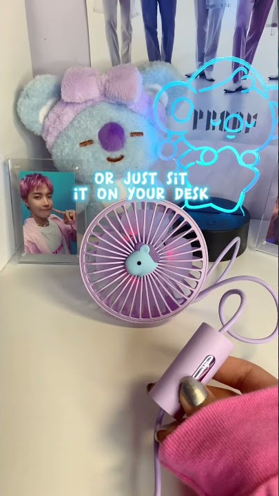 unboxing my BT21 Mang LED USB fan 💜 #bt21 #bts #btsarmy #bangtan #btsmerch #btsunboxing #bt21mang