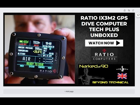Ratio iX3M2 GPS Dive Computer (Tech Plus) Unboxed - YouTube