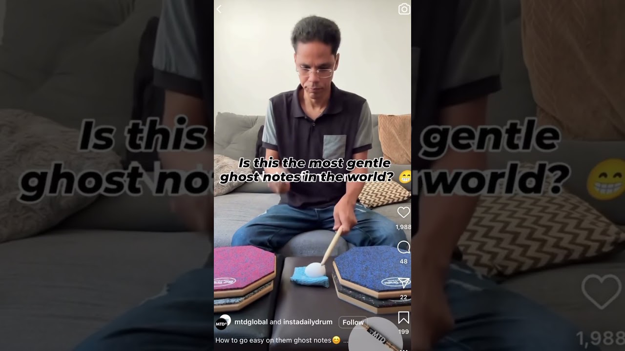 Drumming on eggs or egging on drums